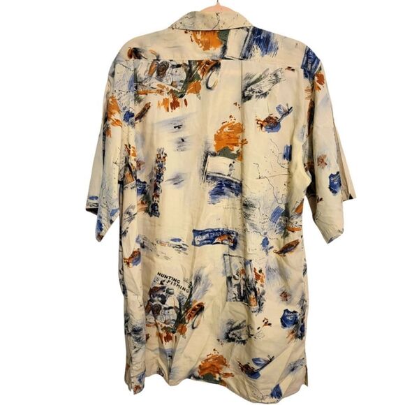 Eddie Bauer Trout Fishing & Hunting 100% Cotton Button Down Casual Mens … - Picture 2 of 7